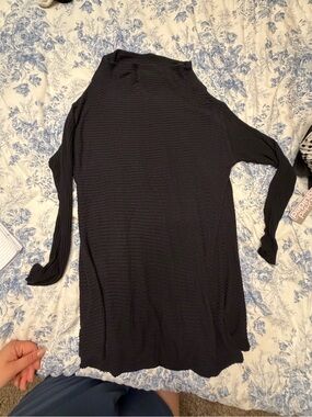 We The Free Black Ribbed Long Sleeve Top